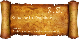 Krautheim Dagobert névjegykártya